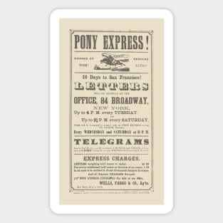 Pony Express Advertisement Magnet